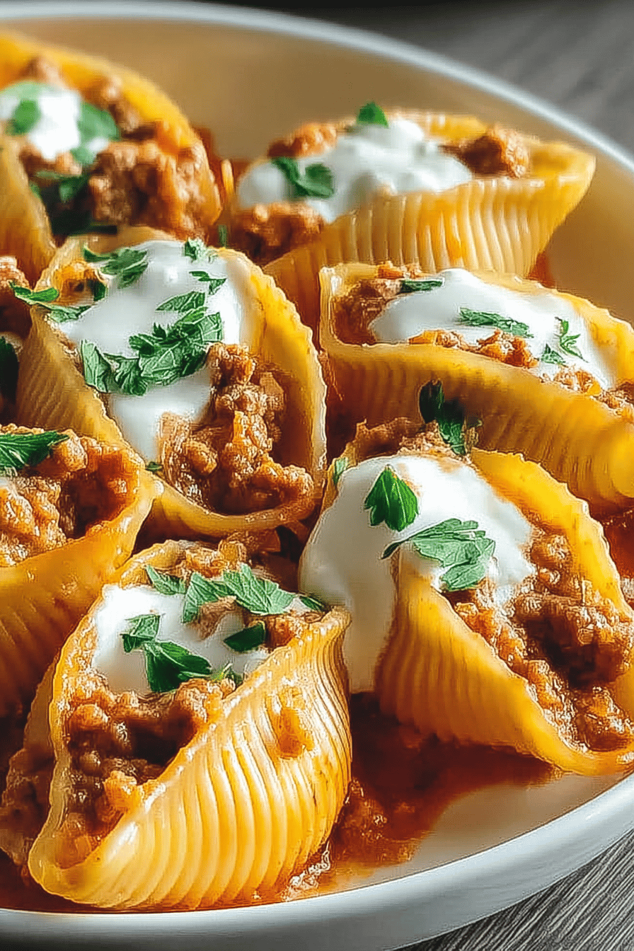 Cheesy Taco Shells Bake