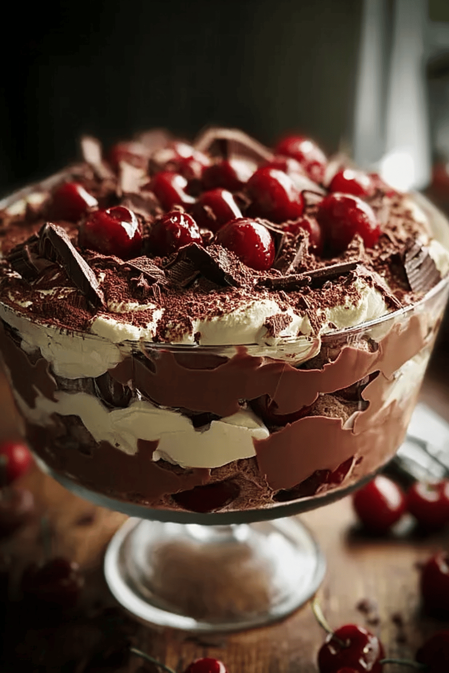 Black Forest Trifle Recipe With Rich Chocolate, Cherries, And Cream 6 Cherry Chocolate Trifle
