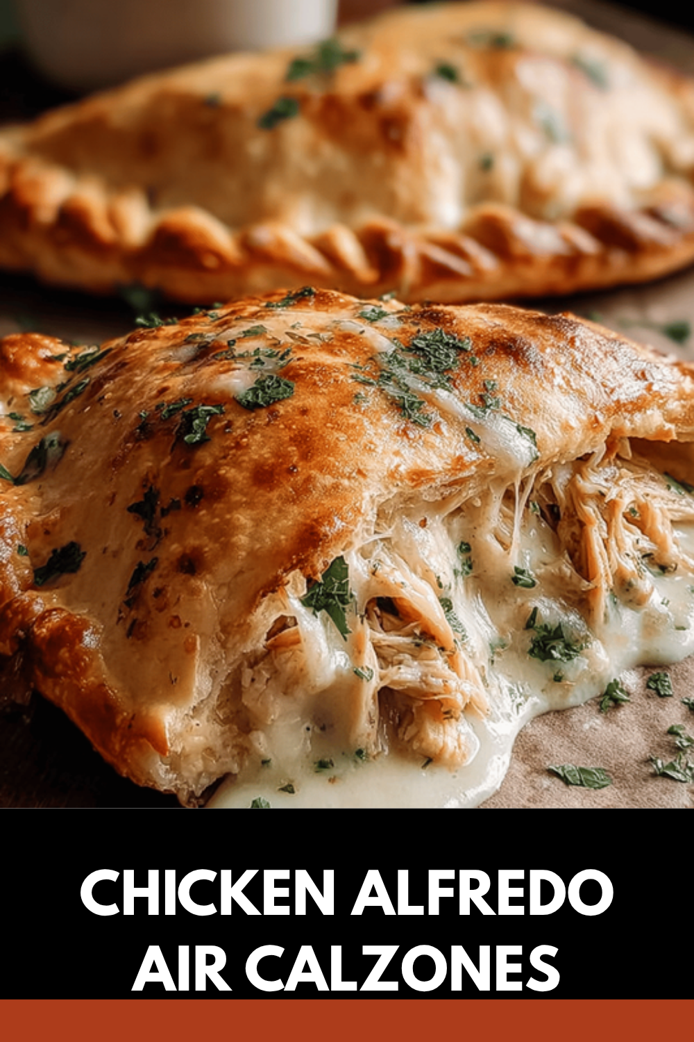 Chicken Alfredo Calzone Made Easy In The Air Fryer 7 Chicken Alfredo Air Calzones