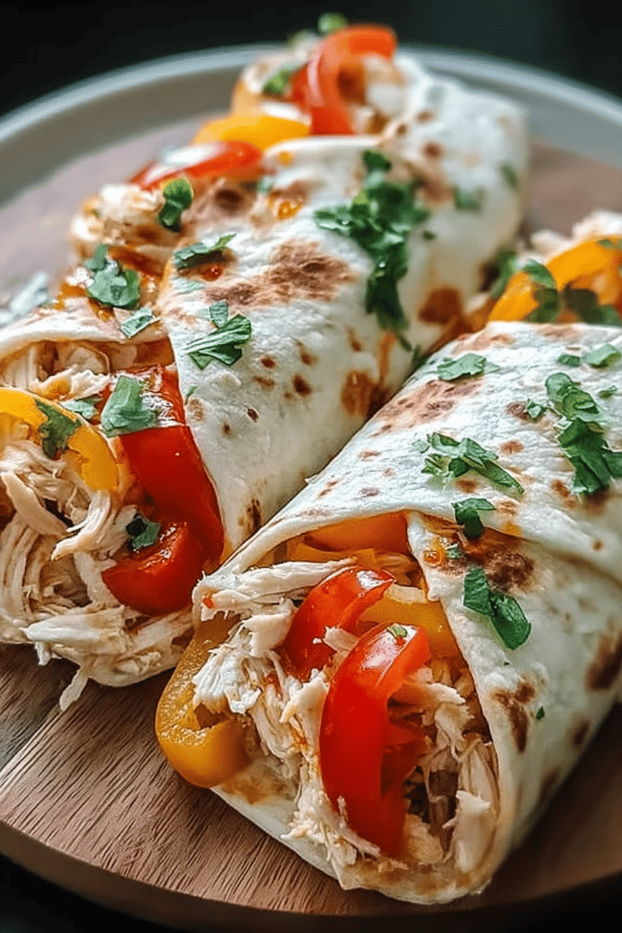 Chicken Bell Pepper Burritos