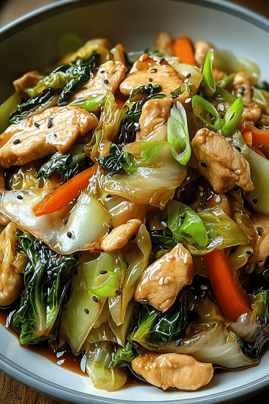 Chinese Chicken Cabbage Stir Fry
