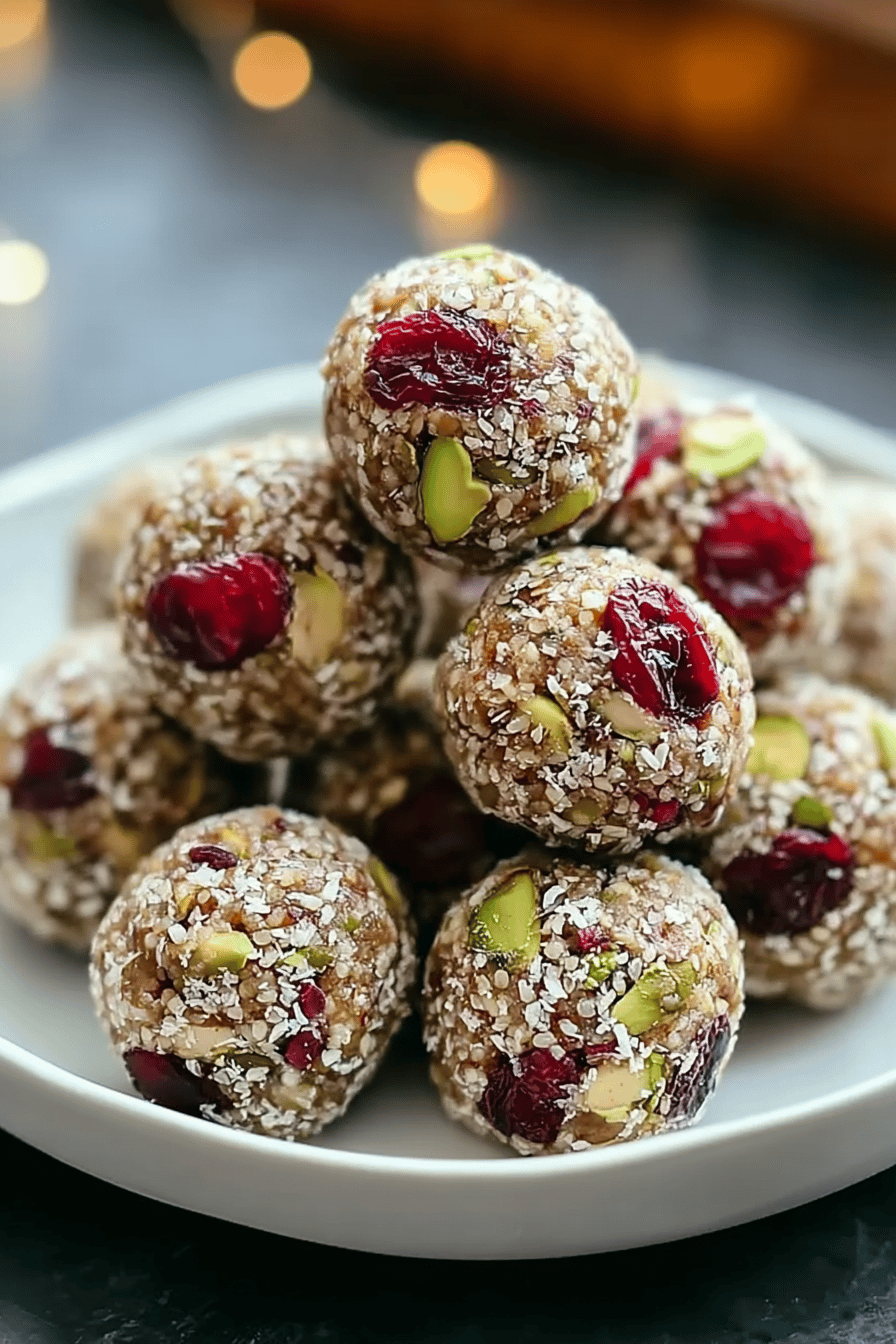 Cranberry Pistachio Energy Bites Recipe For Quick Healthy Snacks 6 Cranberry Pistachio Energy Bites