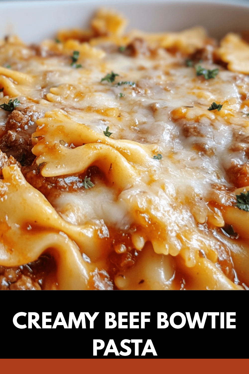 Creamy Beef Bowtie Pasta