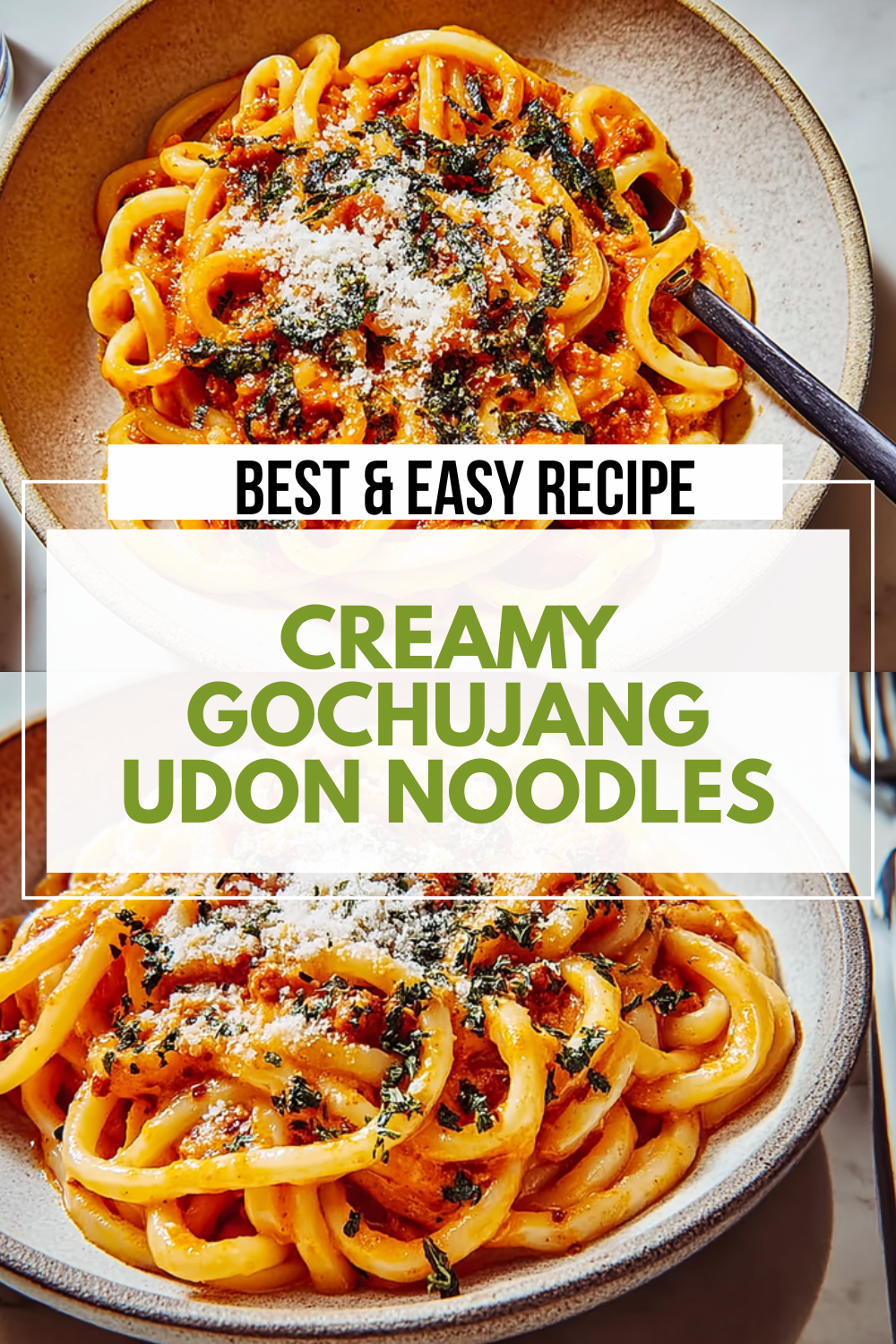 Creamy Gochujang Udon Noodles
