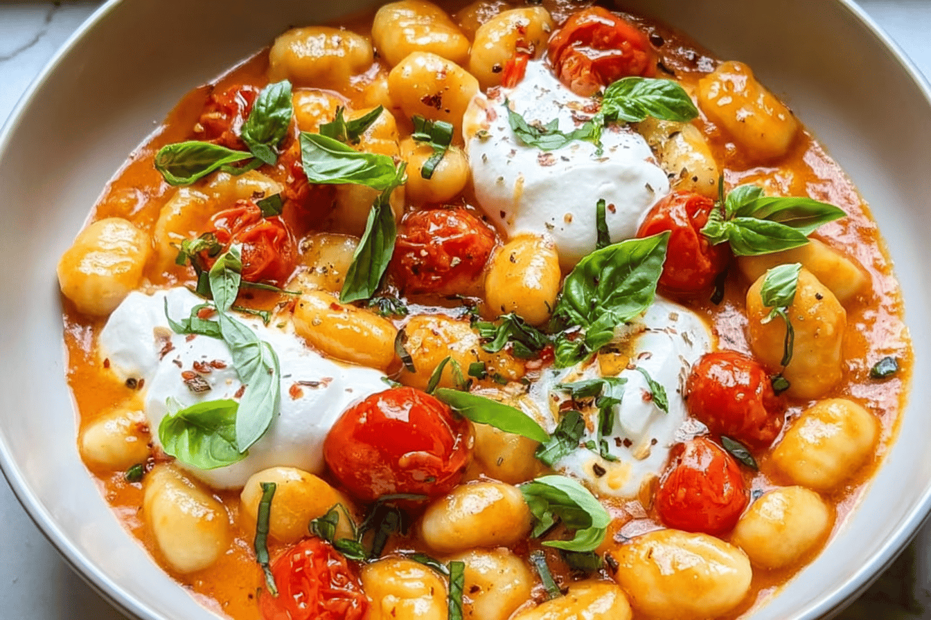 Creamy Tomato Gnocchi Burrata