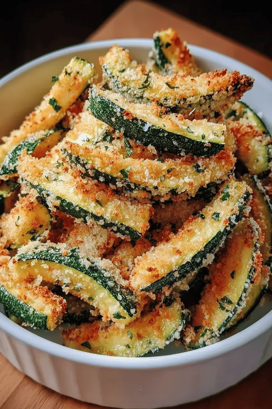 Crispy Parmesan Garlic Zucchini