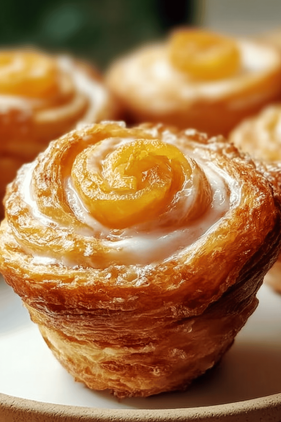 Cruffins Peach Golden Twist