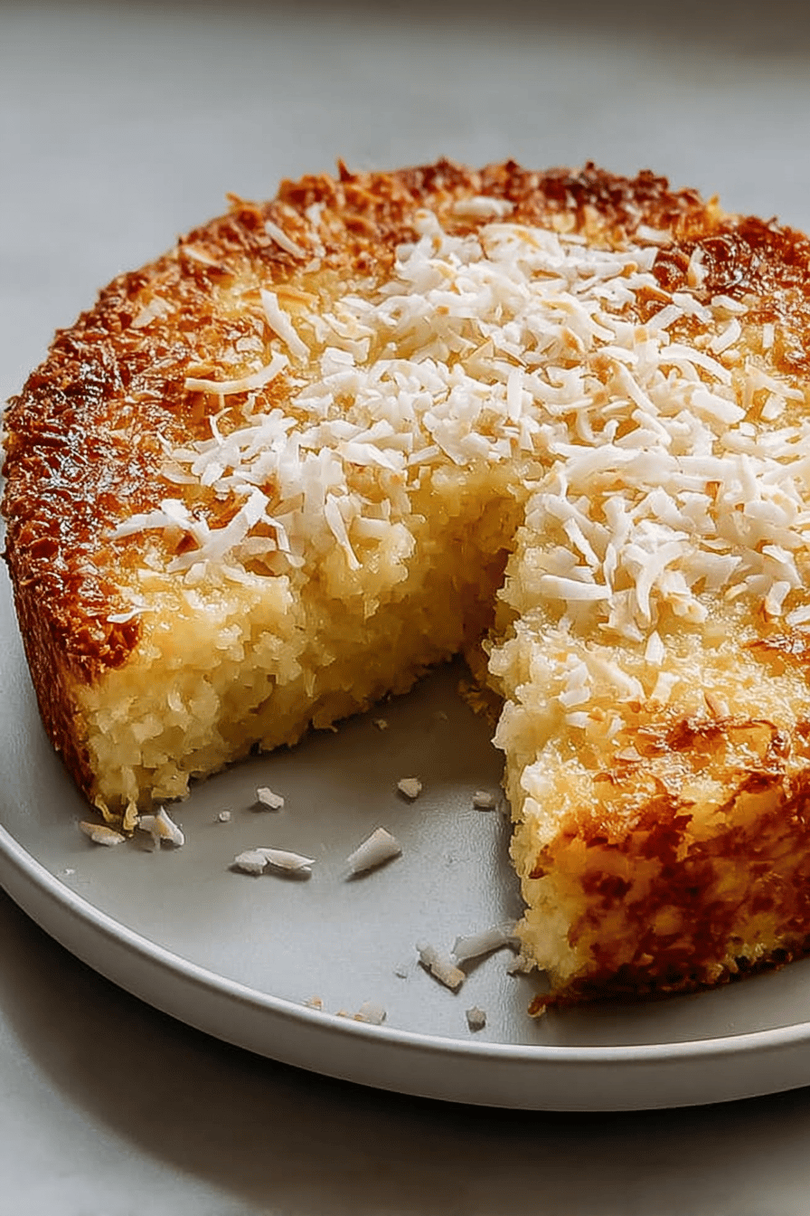 Crustless Coconut Pie