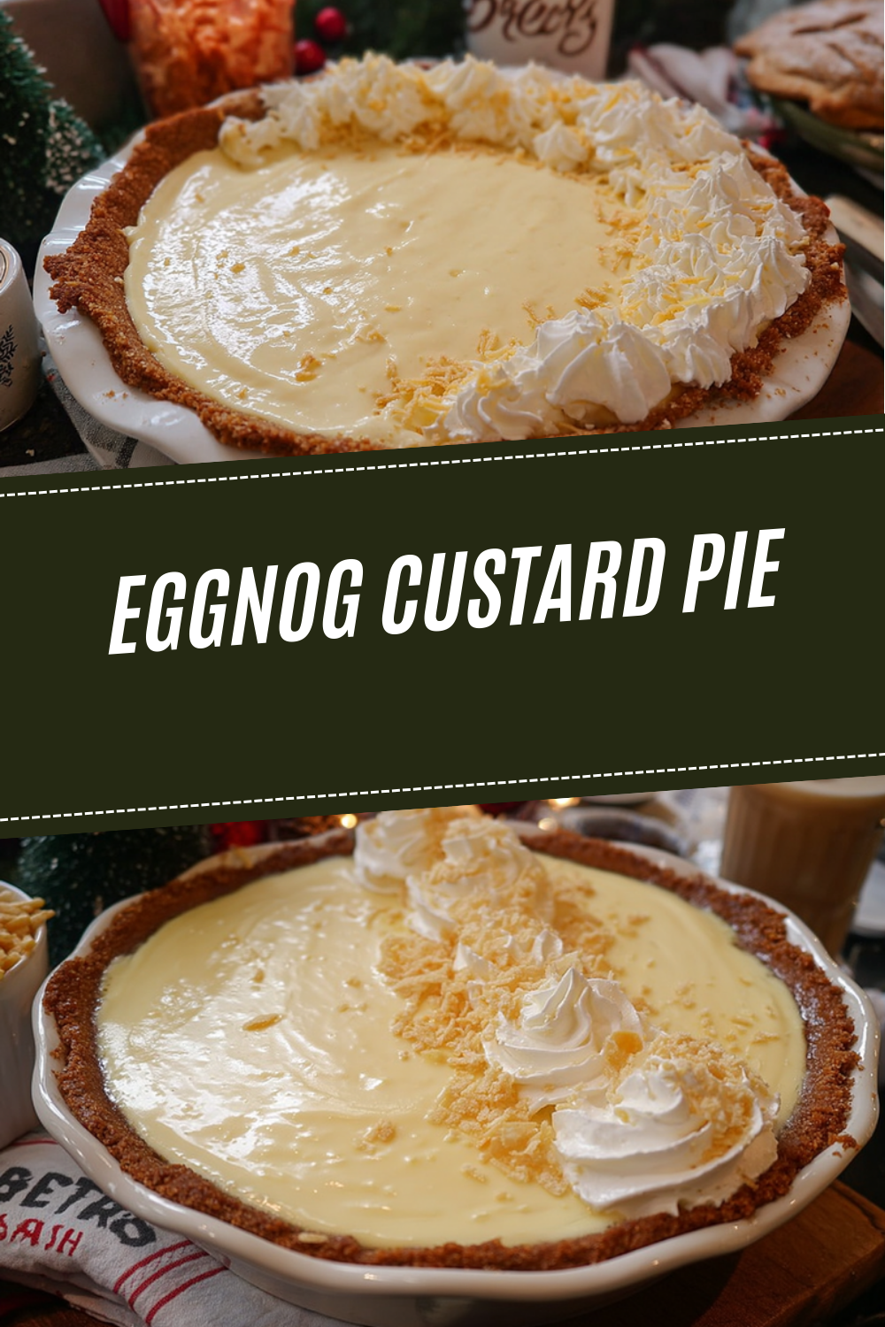 Eggnog Custard Pie