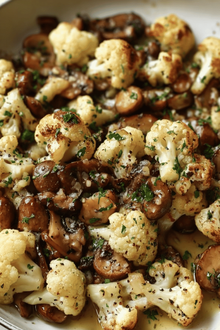 Garlic Cauliflower Mushrooms Savory 88.Png