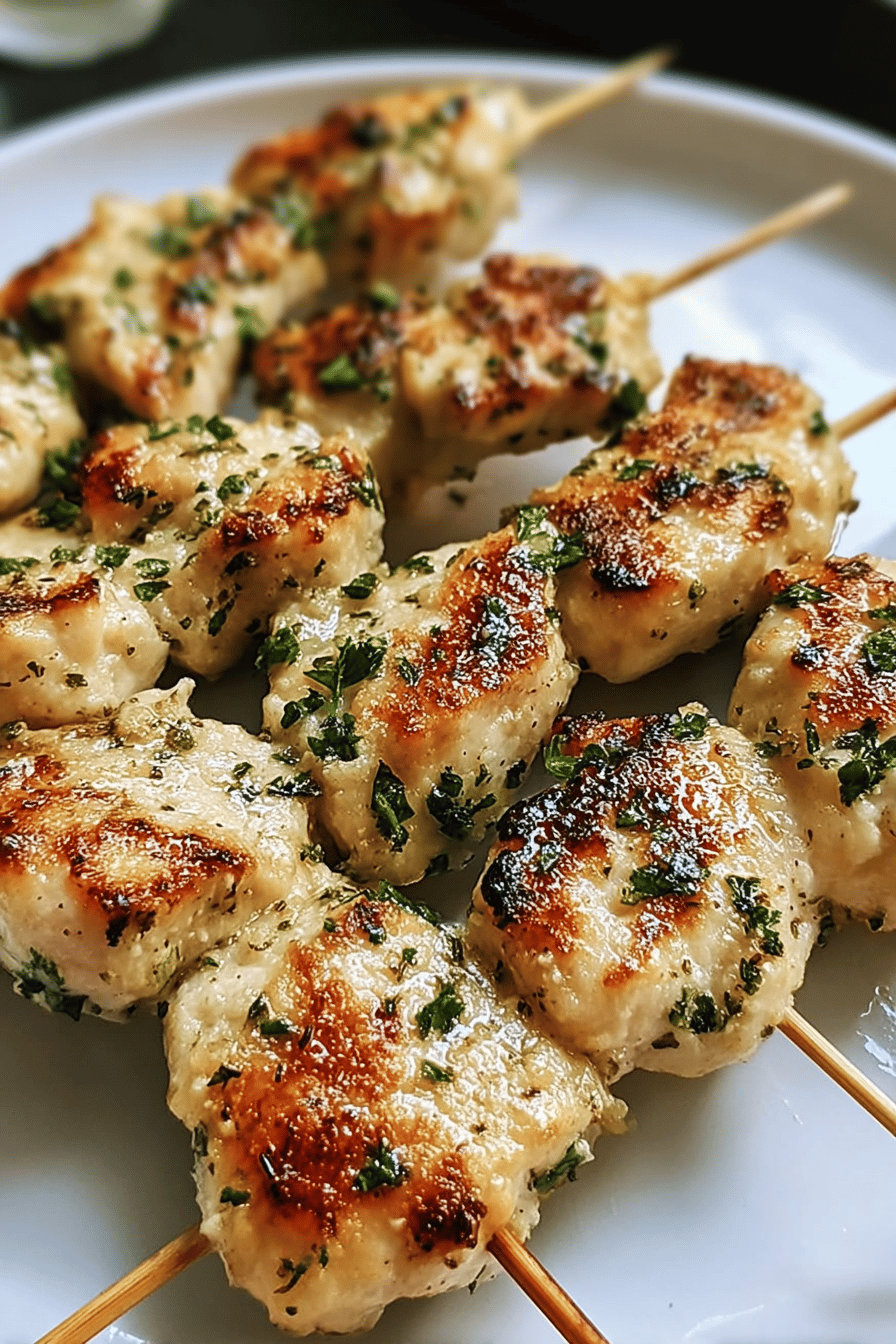 Garlic Parmesan Chicken Kebabs Recipe With Savory Herb Marinade 6 Garlic Parmesan Chicken Kebabs