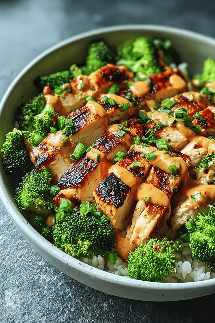 Grilled Chicken Broccoli Bowls