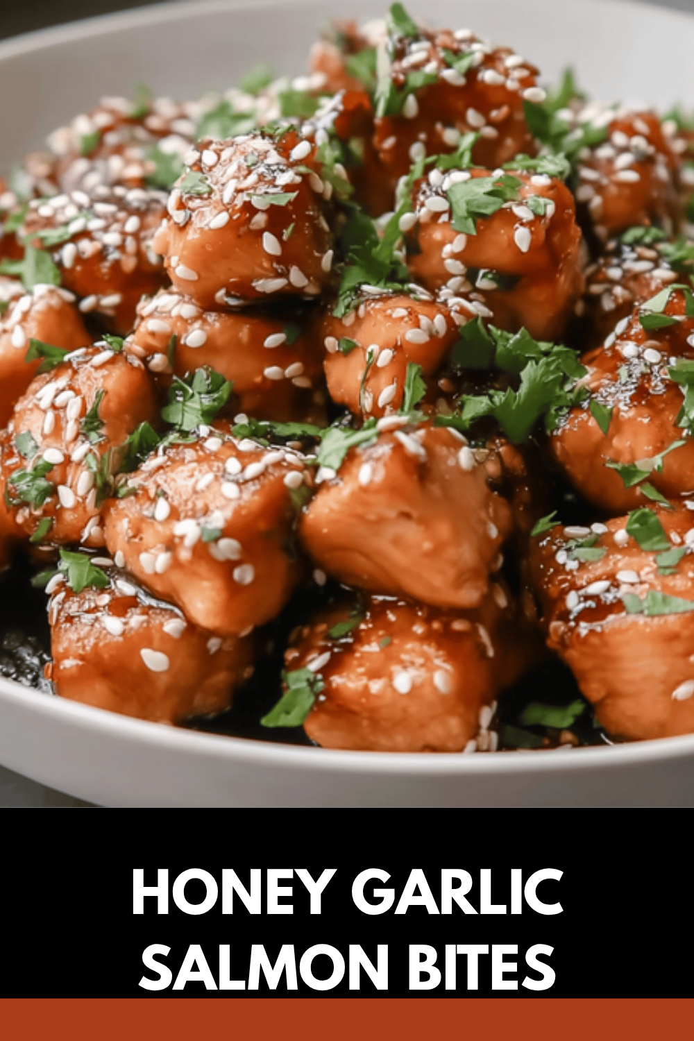 Honey Garlic Salmon Bites