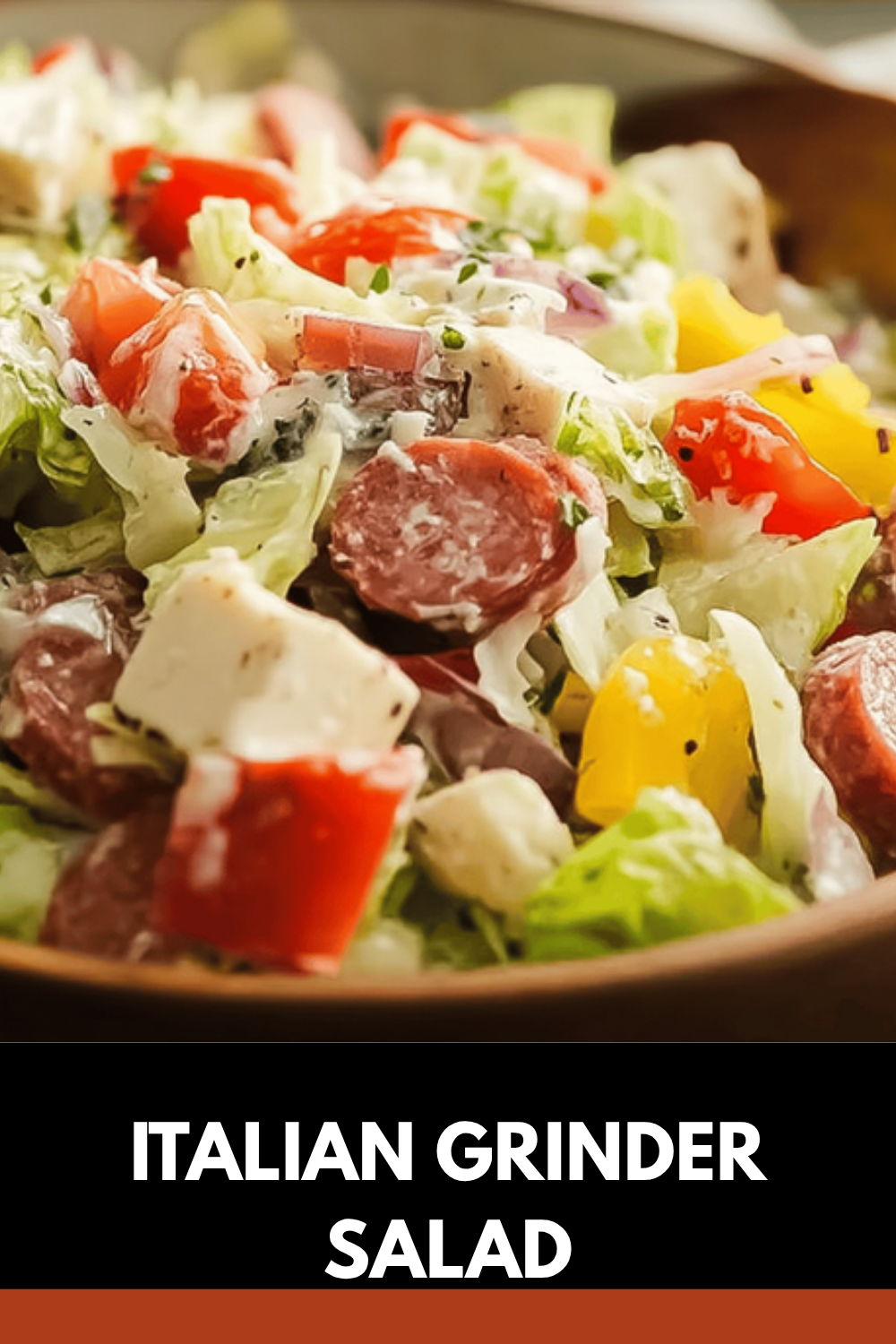 Italian Grinder Salad Recipe With Chopped Sub Ingredients 7 Italian Grinder Salad