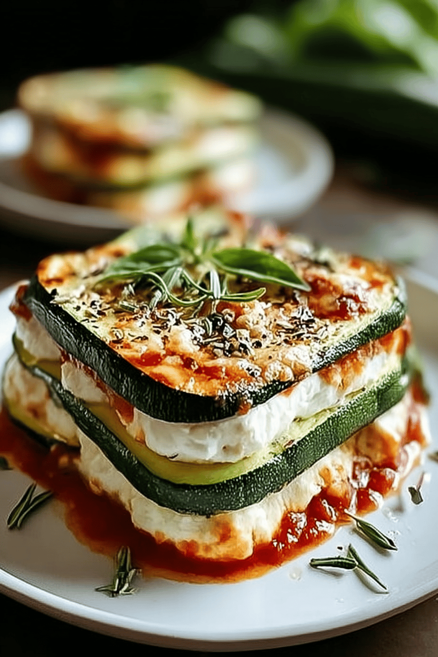 Layered Zucchini Ricotta Melts