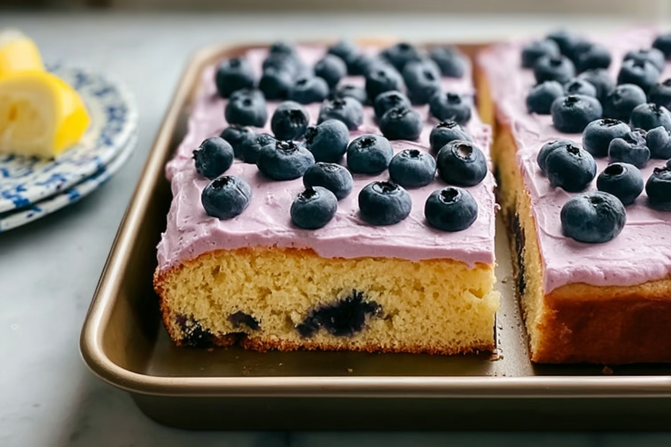 Lemon Blueberry Sheet Cake