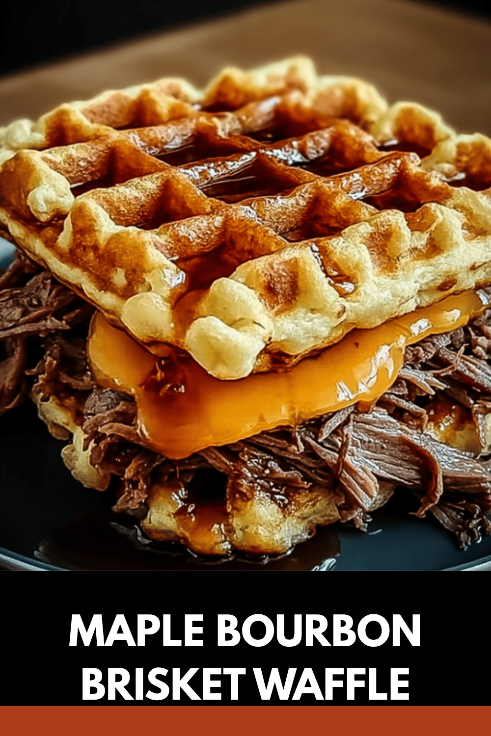 Bourbon Maple Brisket Grilled Cheese Waffle Sandwich Recipe 7 Maple Bourbon Brisket Waffle