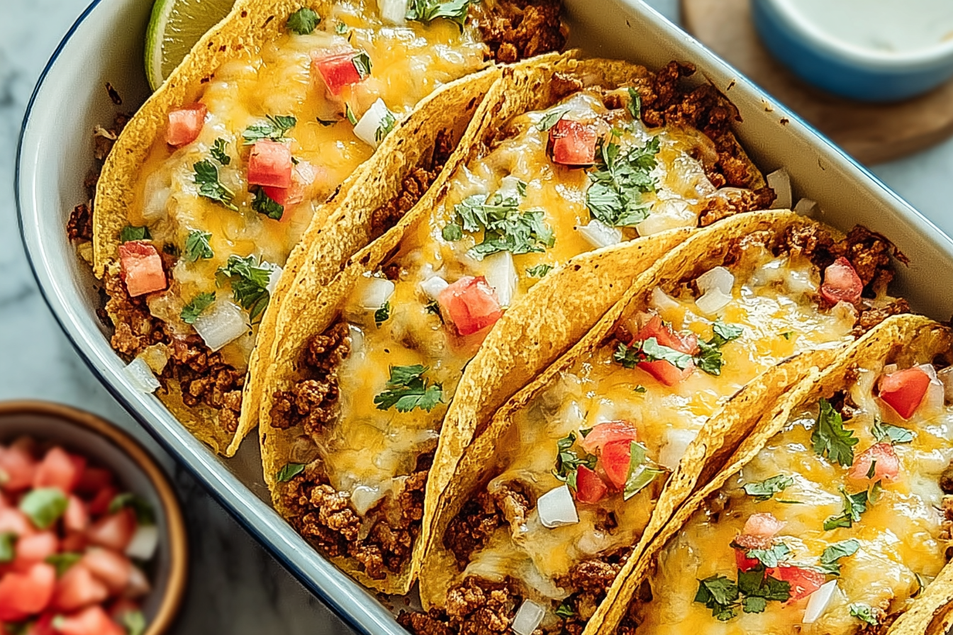 Oven Baked Cheesy Tacos