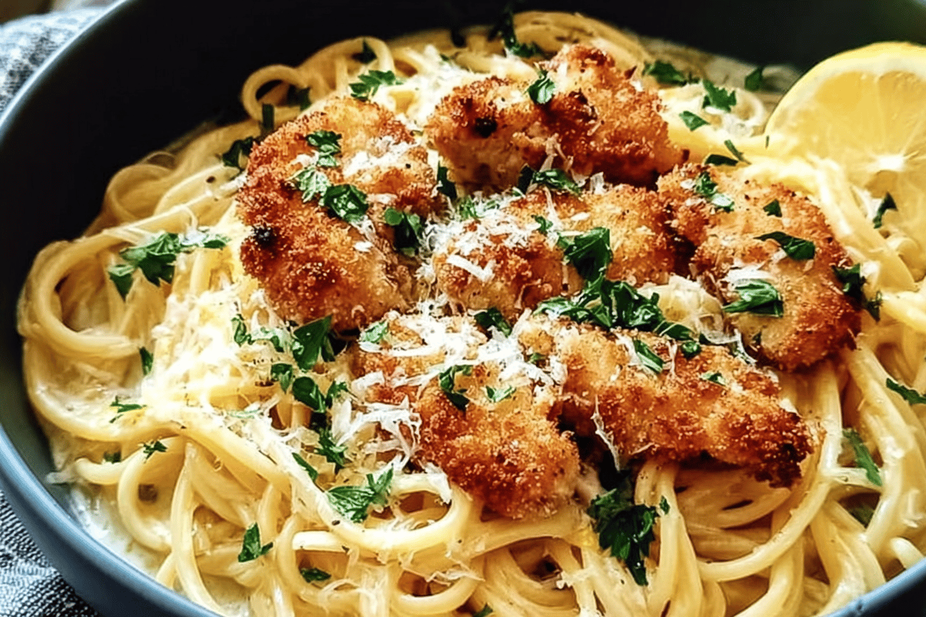 Parmesan Chicken Lemon Pasta