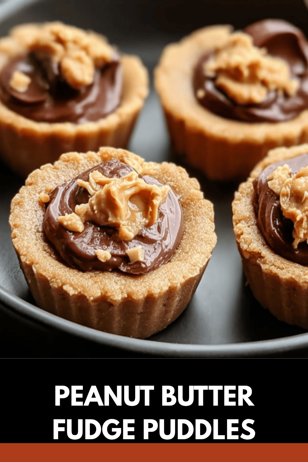 Peanut Butter Fudge Puddles