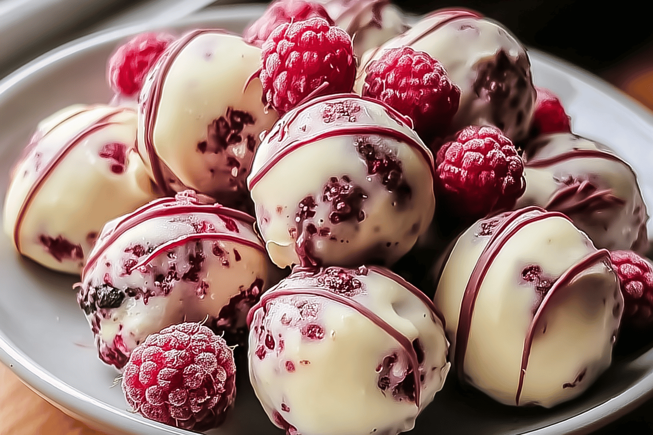 Raspberry Cheesecake Balls