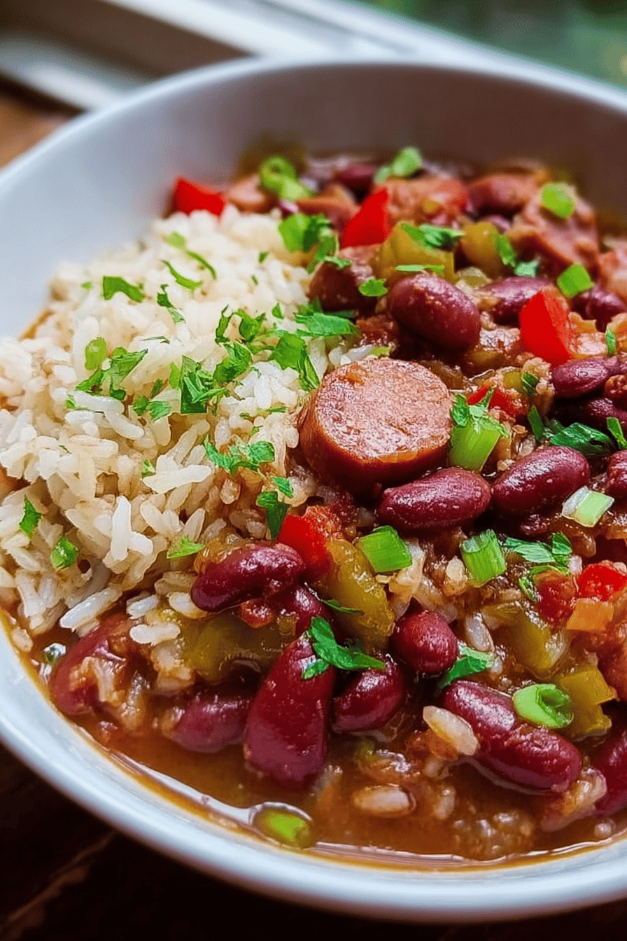 Louisiana Style Red Beans And Rice With Spicy Sausage Recipe 6 Red Beans And Rice