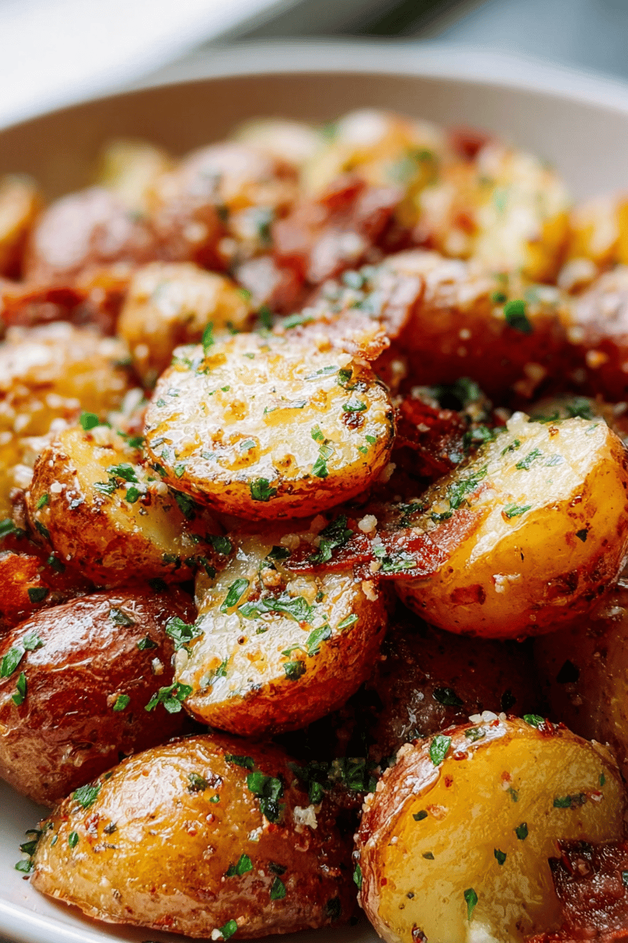 Crispy Potatoes With Garlic Butter And Fresh Herbs Recipe 6 Roasted Garlic Butter Potatoes