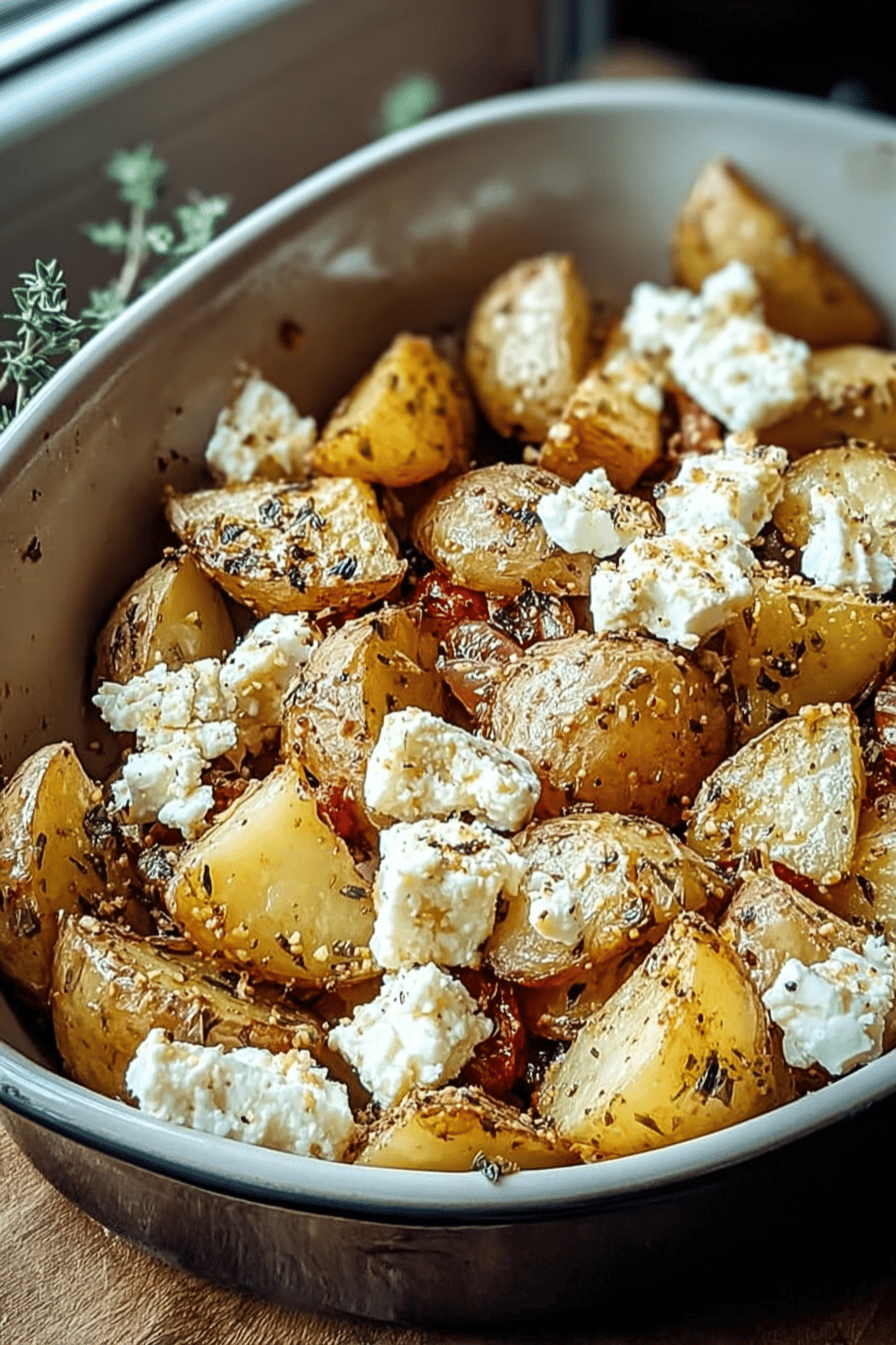 Roasted Potatoes Baked Feta Garlic