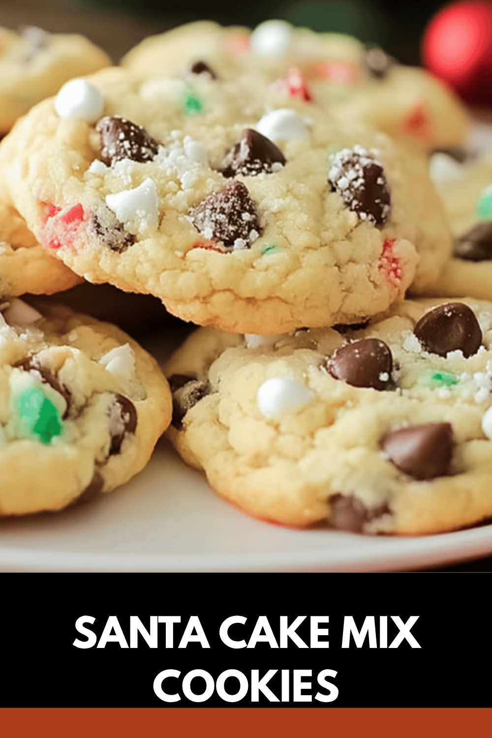 Santa Cake Mix Cookies