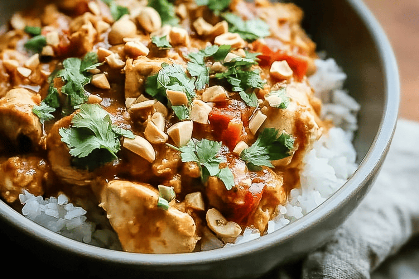 Slow Cooker Peanut Chicken