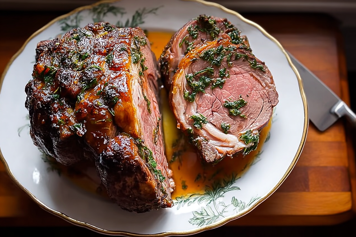 Slow Roasted Boneless Leg Of Lamb