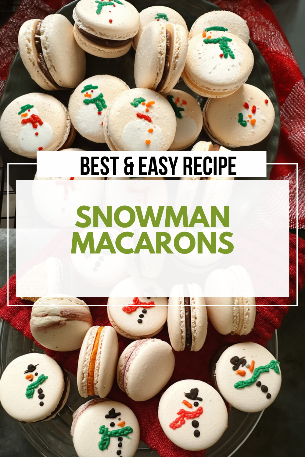 Snowman Macarons