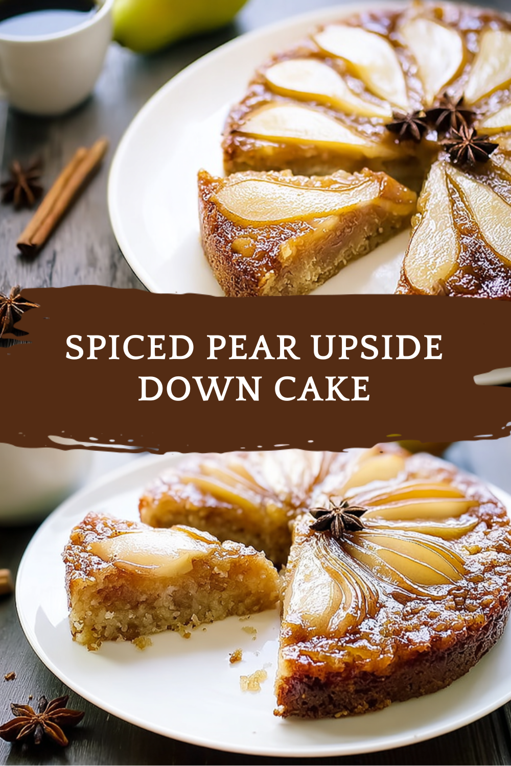 Spiced Pear Upside Down Cake