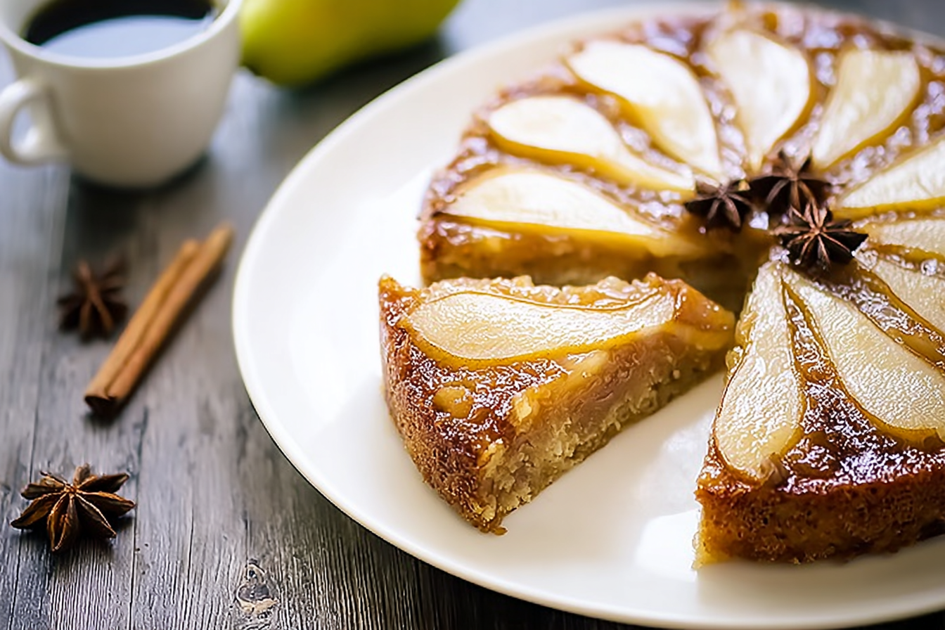 Spiced Pear Upside Down Cake