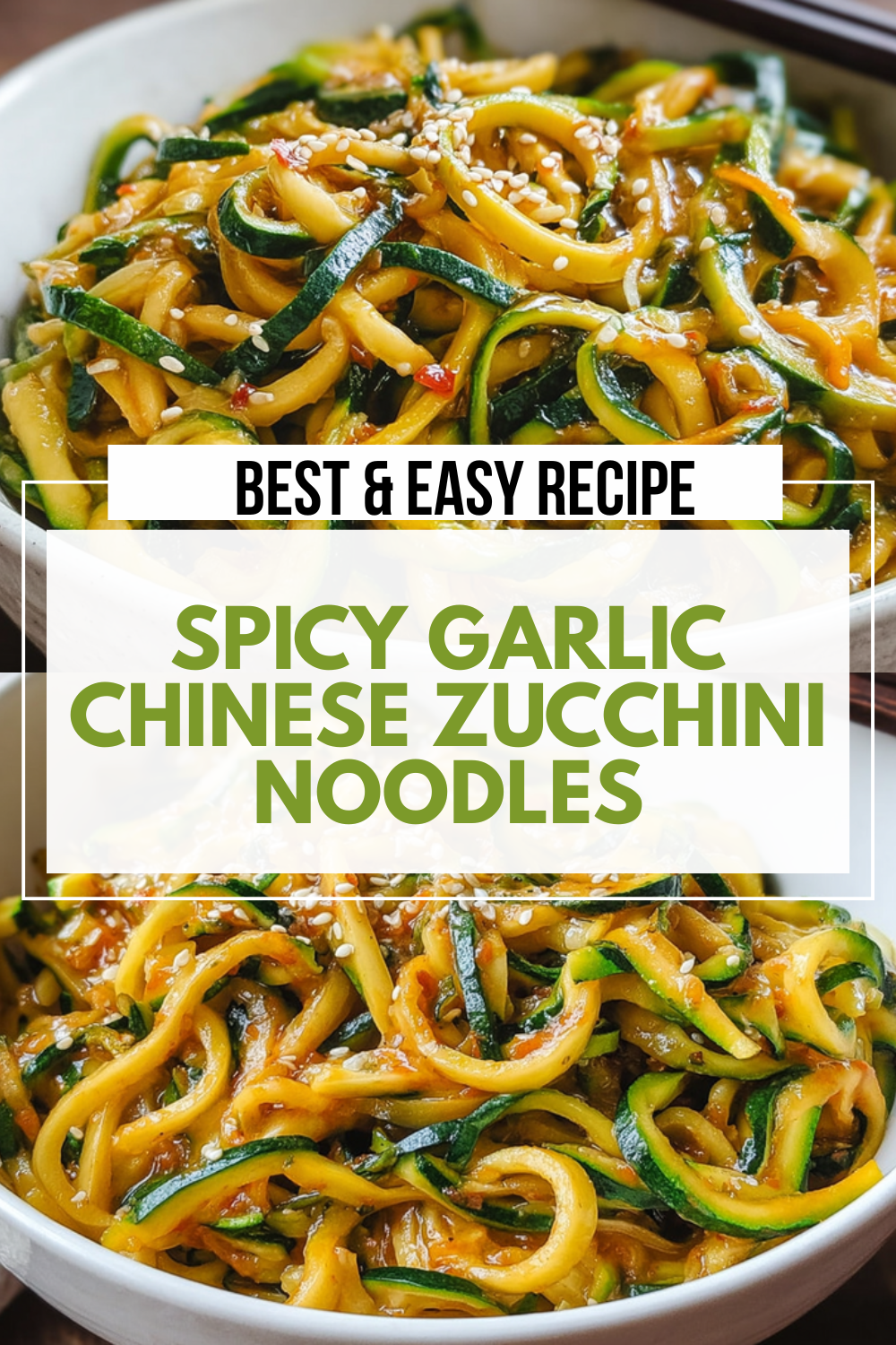 Spicy Garlic Chinese Zucchini Noodles