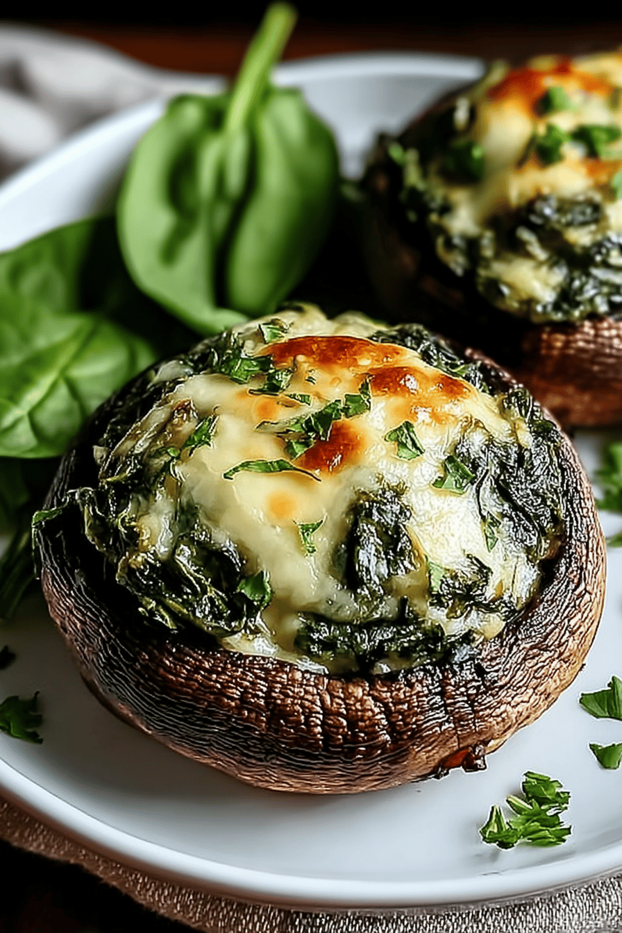 Spinach Cheese Portobello Mushroom
