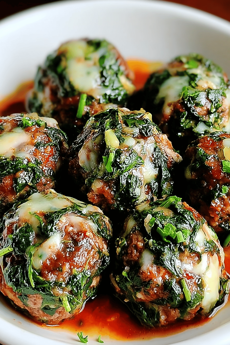 Spinach Garlic Meatballs