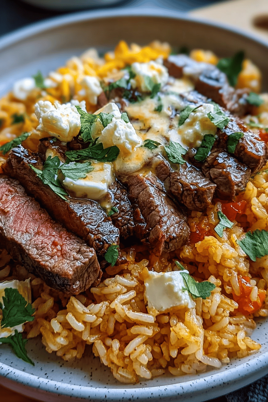 Steak Queso Rice