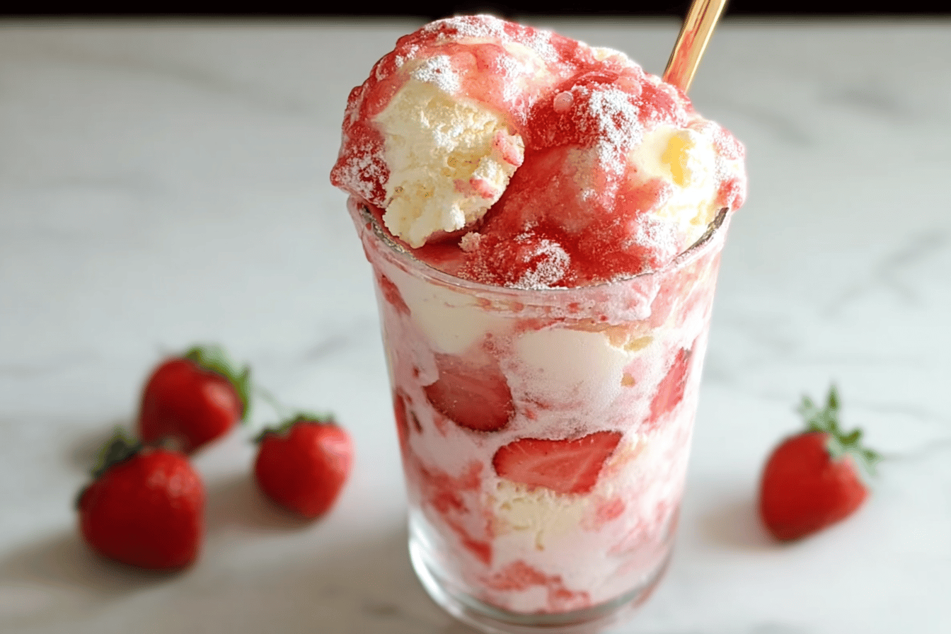 Strawberry Ice Cream Float