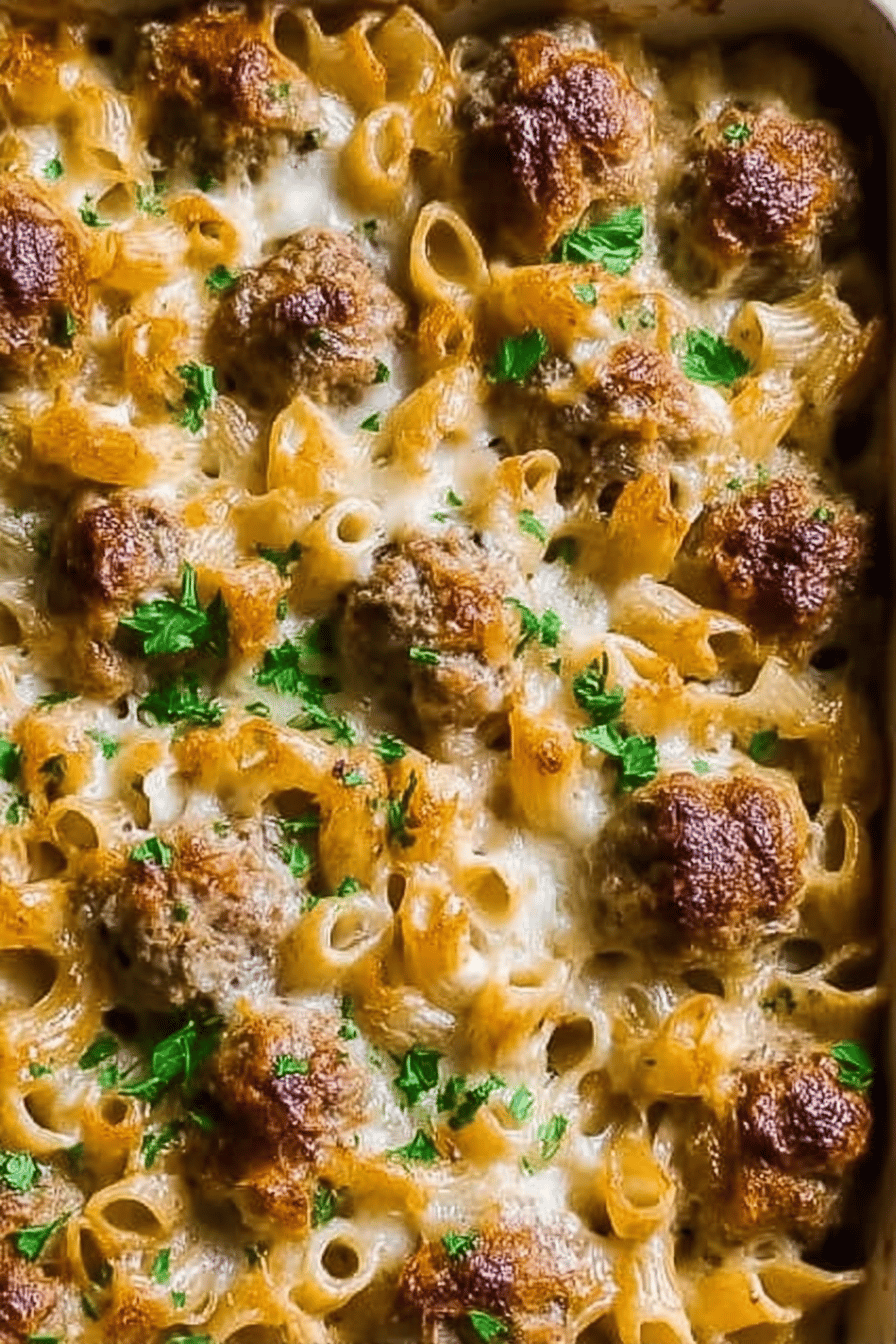 Swedish Meatball Pasta Bake