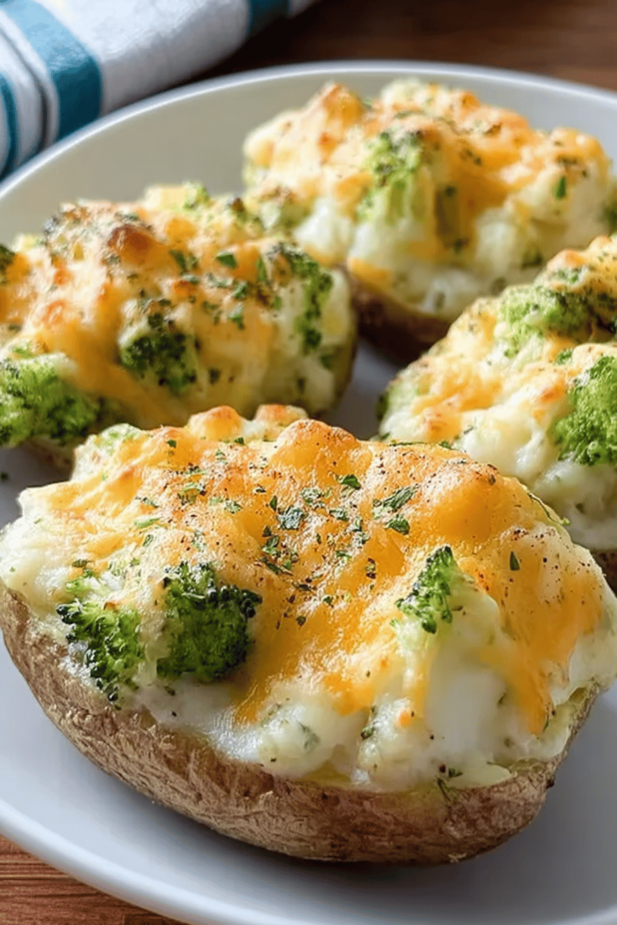 Broccoli Cheddar Twice Baked Potatoes Recipe For Rich Flavor 6 Twice Baked Cheesy Broccoli