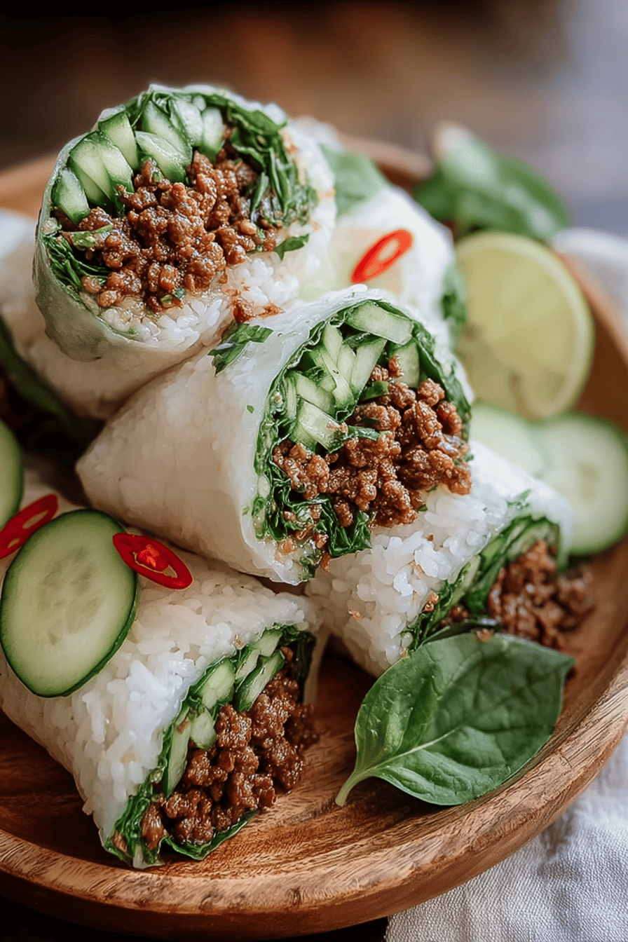 Thai Basil Beef Rolls Ready In 20 Minutes For Quick Dinners 6 Vegan Thai Basil Beef Roll