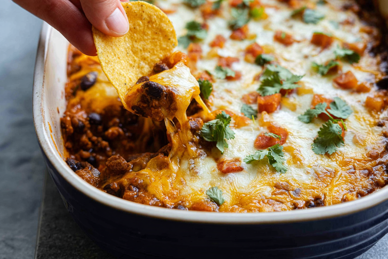 Beef Enchilada Dip Recipe With Cheesy And Spicy Flavors 6 Beefy Enchilada Dip