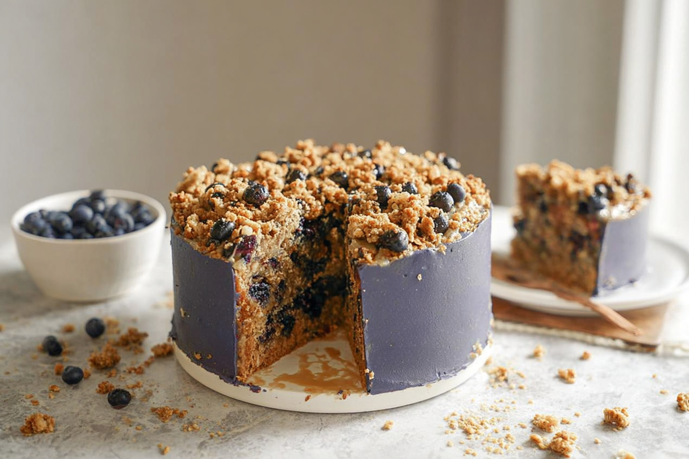 Blueberry Crisp Cake