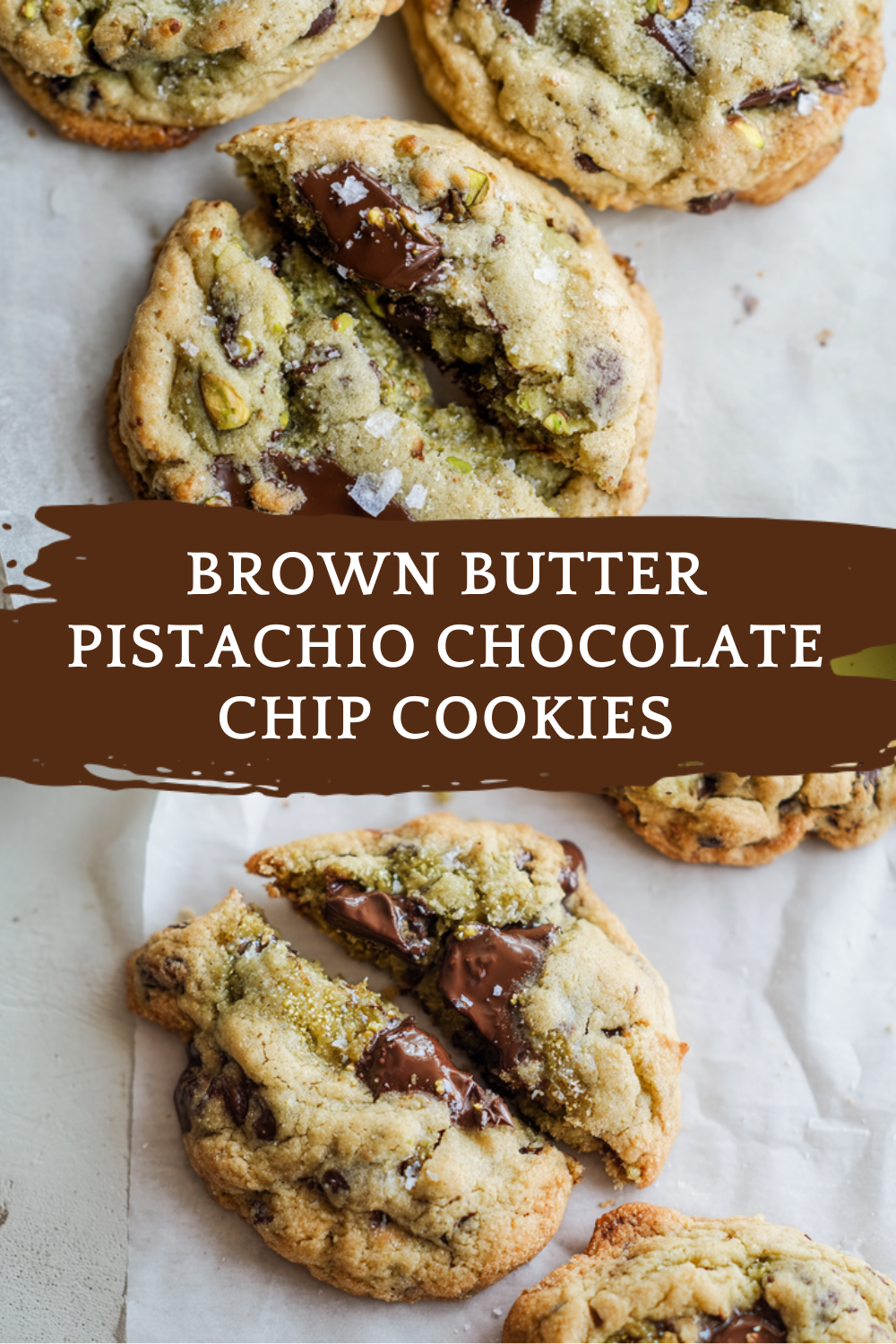 Brown Butter Pistachio Chocolate Chip Cookies