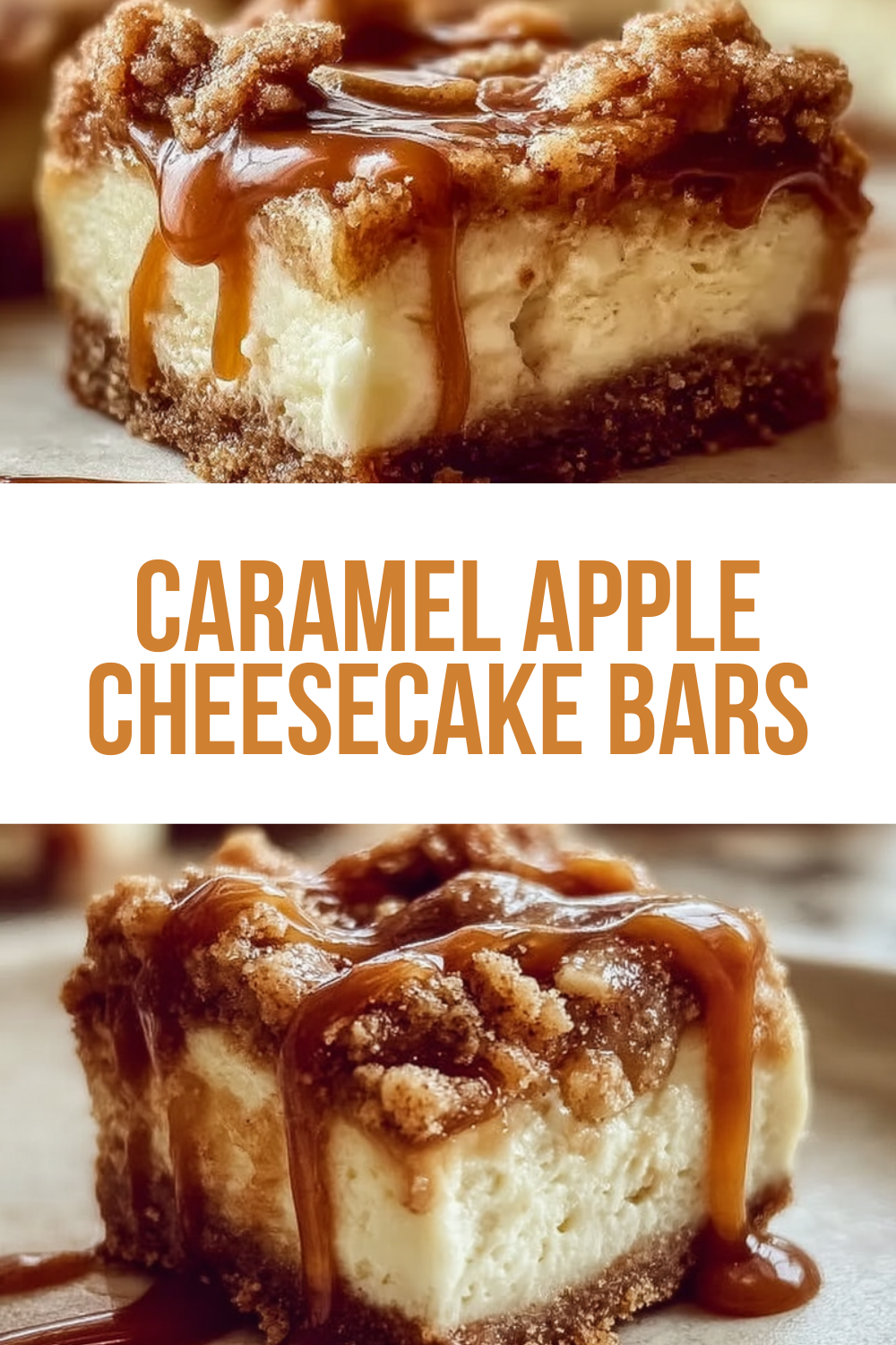 Caramel Apple Cheesecake Bars