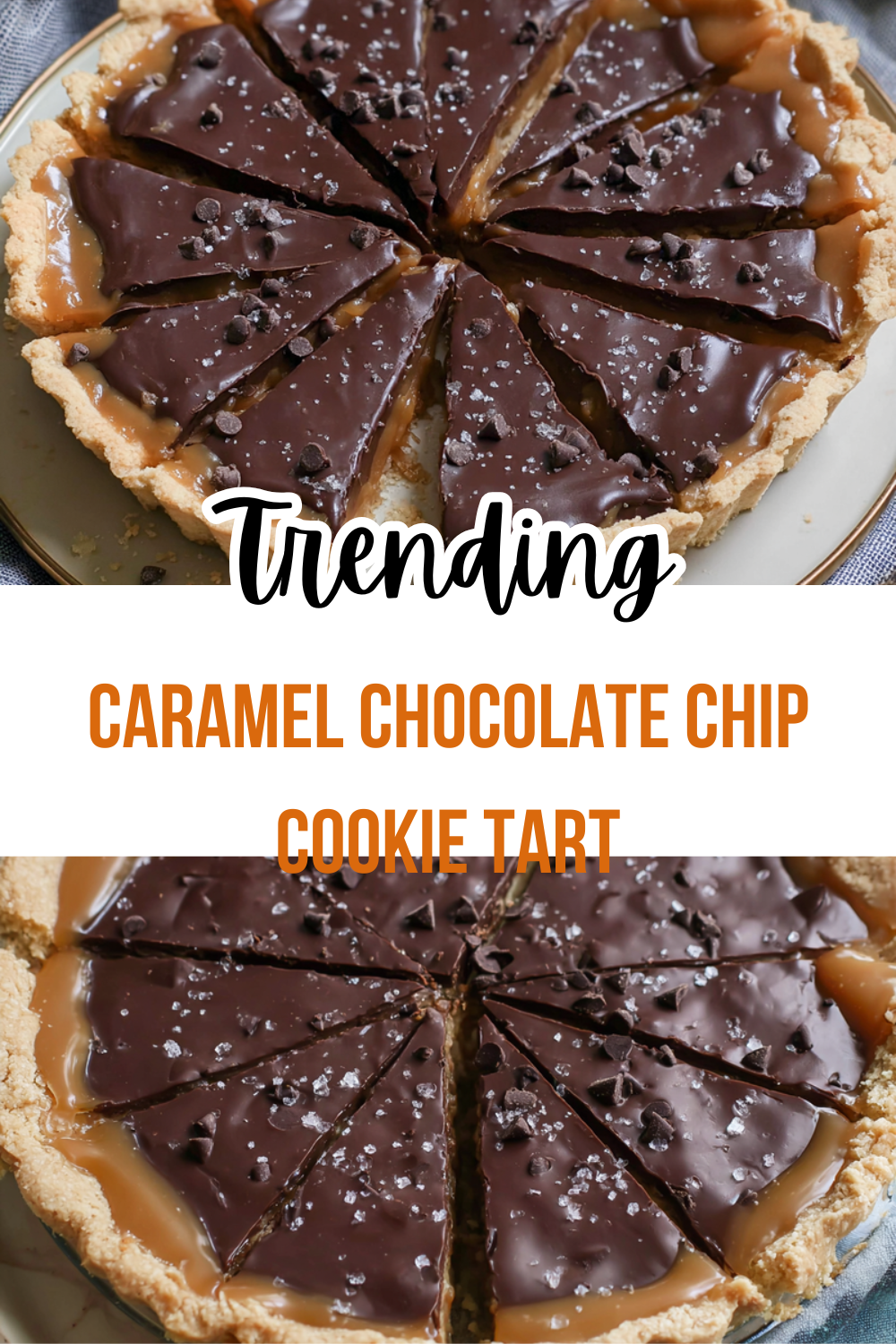 Caramel Chocolate Chip Cookie Tart
