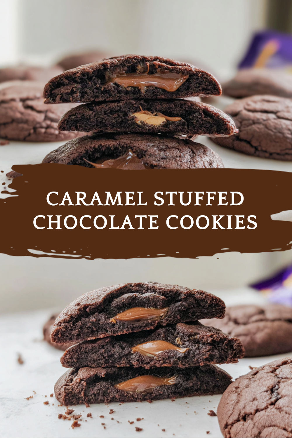 Caramel Stuffed Chocolate Cookies