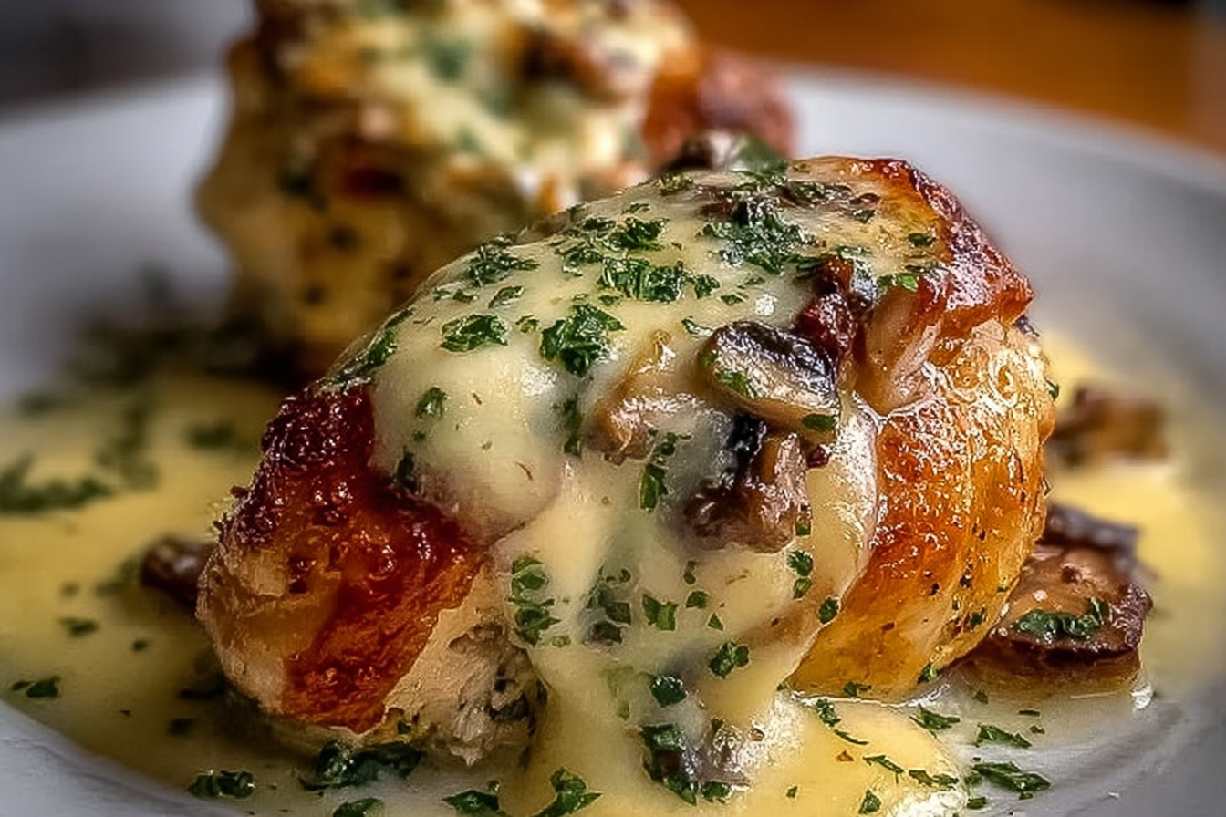 Cheesy Garlic Butter Stuffed Chicken