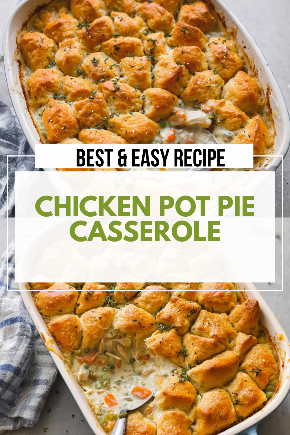 Chicken Pot Pie Casserole Recipe With Creamy Filling And Crispy Topping 7 Chicken Pot Pie Casserole